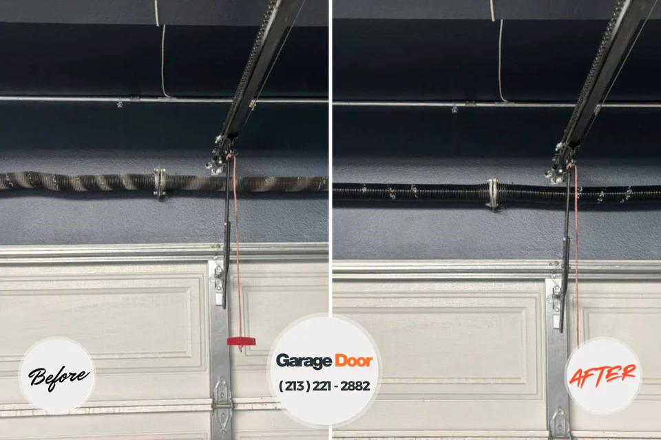 Before and after: garage door repair Kalida, OH